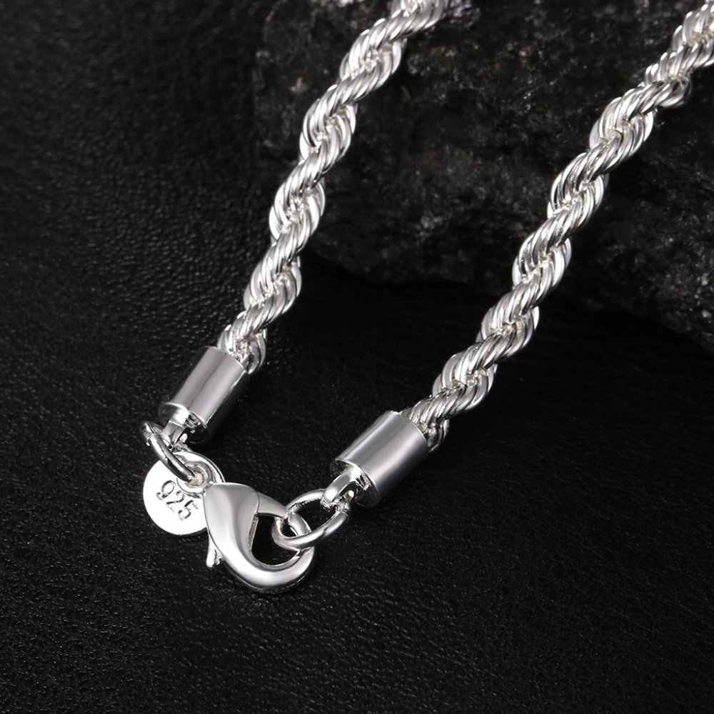 925 Sterling Silver Bracelet And Necklace Set Drop Cute Top Trendy - Picture 4 of 6